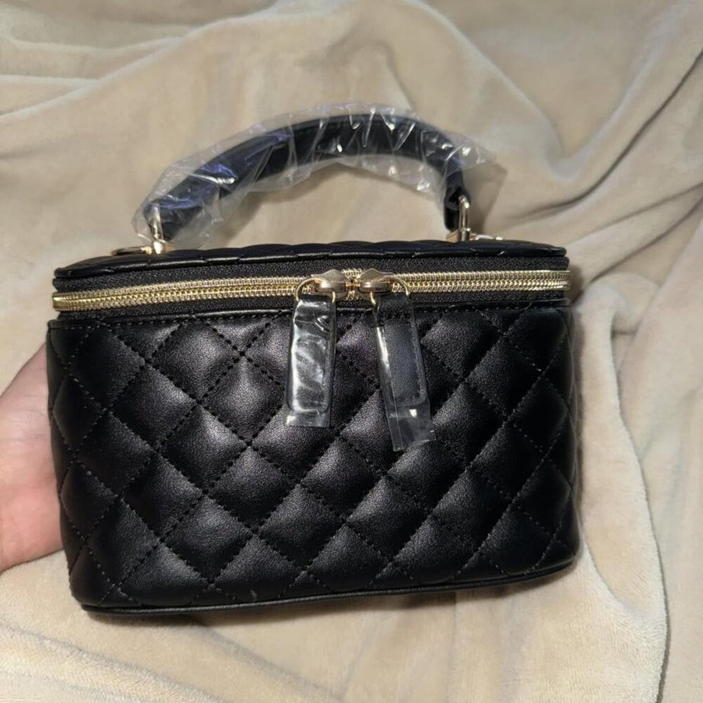 Mini Quilted Box Crossbody Bags for Women, Small Square Designer Clutch Purses