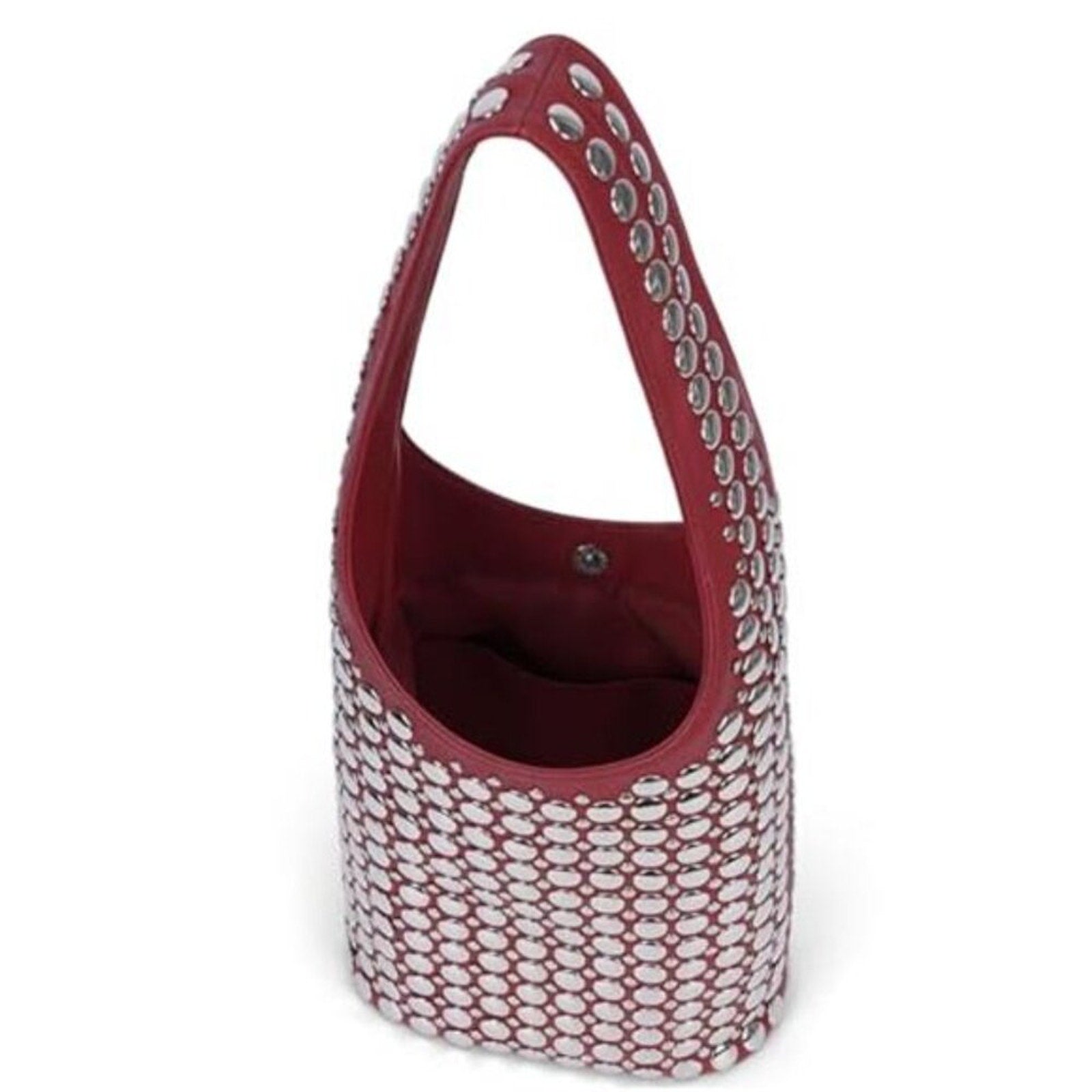 Vegan Leather Studded Tote Bag Women Y2K Hobo Shoulder Purse