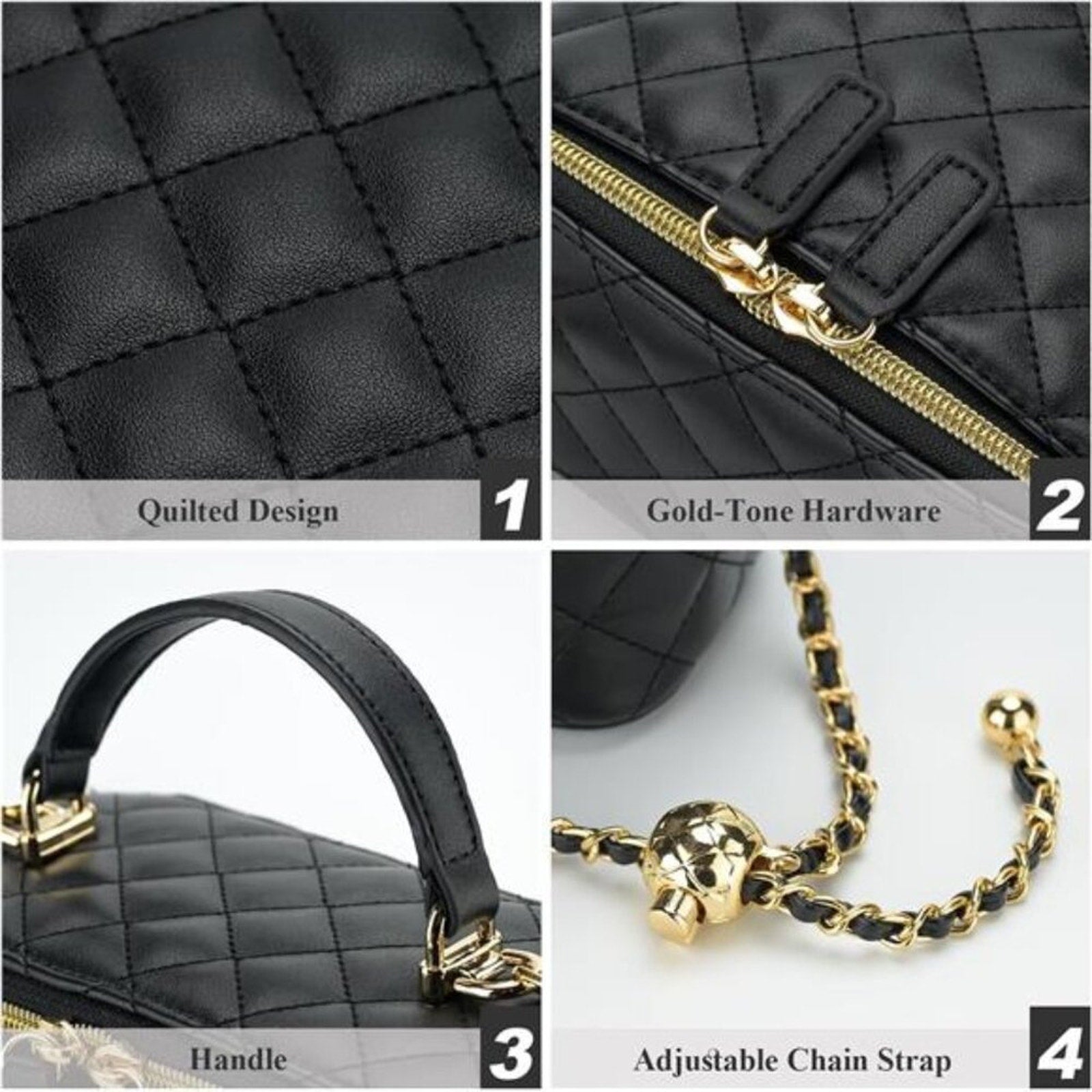 Mini Quilted Box Crossbody Bags for Women, Small Square Designer Clutch Purses