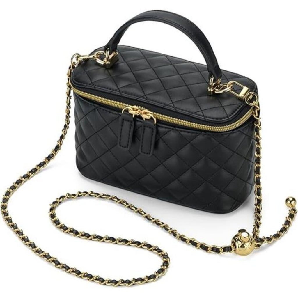 Mini Quilted Box Crossbody Bags for Women, Small Square Designer Clutch Purses