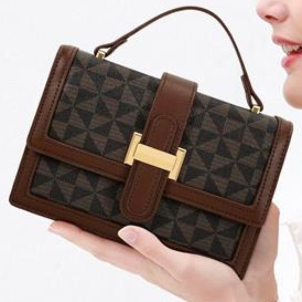 Crossbody Bags Top Handle Purses for Lady, Brown Vegan Leather Women's Handbags